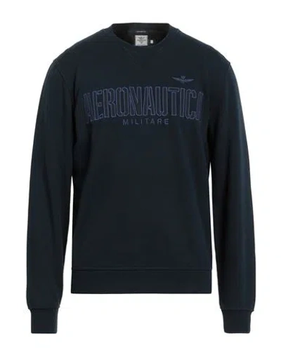 Aeronautica Militare Man Sweatshirt Midnight Blue Size 3xl Cotton