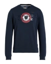 Aeronautica Militare Man Sweatshirt Midnight Blue Size S Cotton In Blue