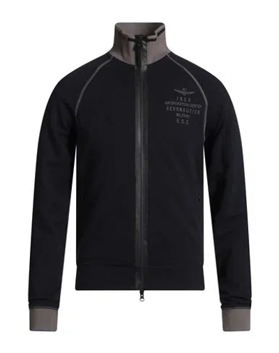 Aeronautica Militare Man Sweatshirt Midnight Blue Size S Cotton, Elastane