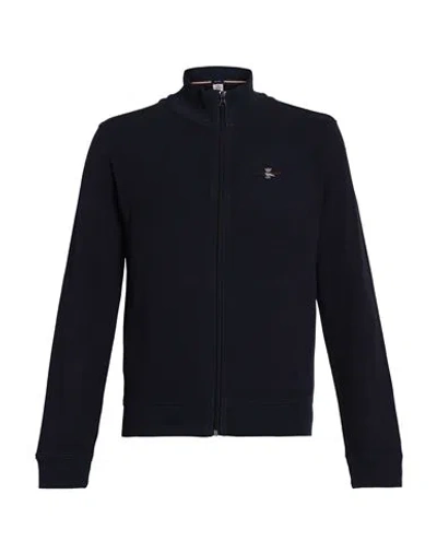 Aeronautica Militare Man Sweatshirt Midnight Blue Size Xl Cotton In Black
