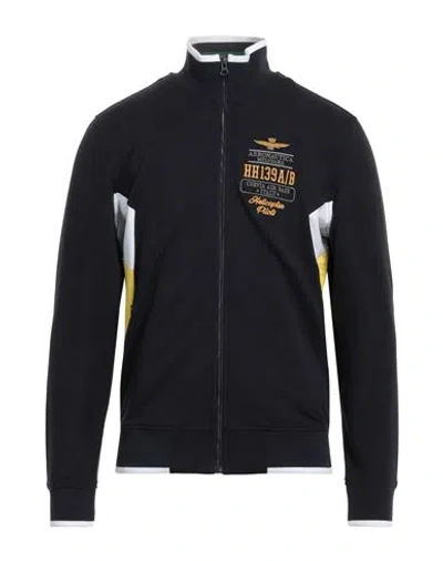 Aeronautica Militare Man Sweatshirt Midnight Blue Size L Cotton, Elastane