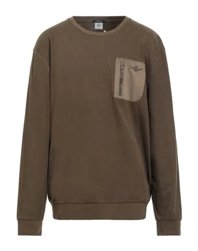 Aeronautica Militare Man Sweatshirt Military Green Size 4xl Cotton, Polyester