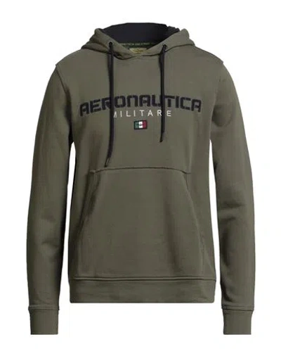 Aeronautica Militare Man Sweatshirt Military Green Size M Cotton