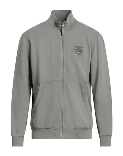 Aeronautica Militare Man Sweatshirt Military Green Size Xl Cotton In Gray