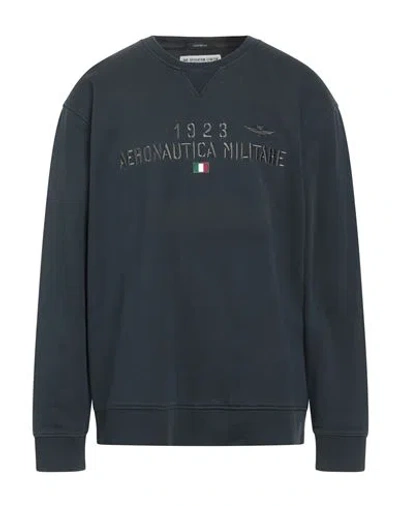 Aeronautica Militare Man Sweatshirt Navy Blue Size 3xl Cotton