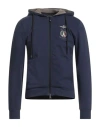 Aeronautica Militare Man Sweatshirt Navy Size S Cotton, Elastane In Blue