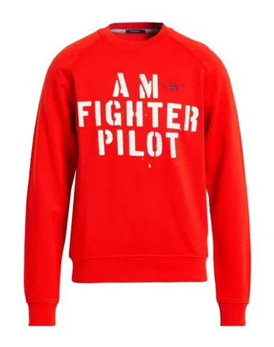 Aeronautica Militare Man Sweatshirt Red Size Xxl Cotton