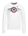 Aeronautica Militare Man Sweatshirt White Size M Cotton