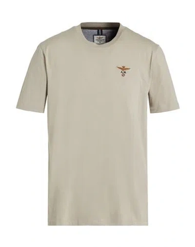 Aeronautica Militare Man T-shirt Beige Size L Cotton In Neutral