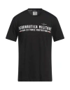 Aeronautica Militare Man T-shirt Black Size 3xl Cotton In Black