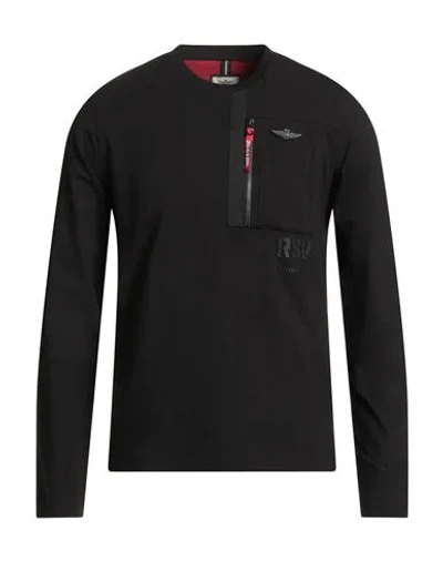 Aeronautica Militare Man T-shirt Black Size 3xl Cotton, Elastane
