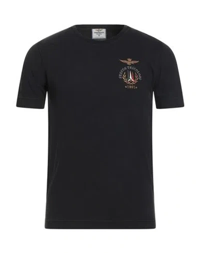 Aeronautica Militare Man T-shirt Black Size M Cotton