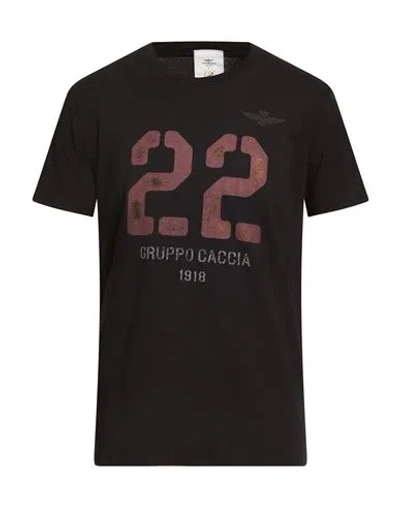 Aeronautica Militare Man T-shirt Black Size M Organic Cotton