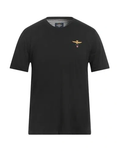 Aeronautica Militare Man T-shirt Black Size Xxl Cotton