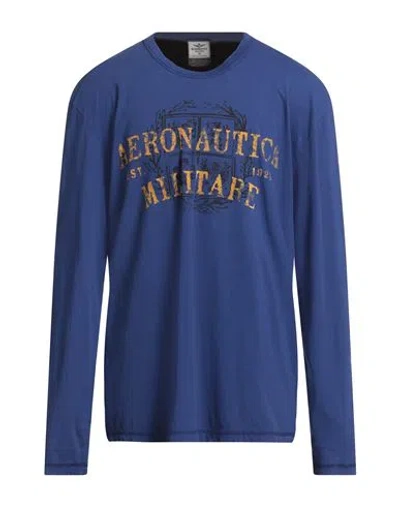 Aeronautica Militare Man T-shirt Blue Size 3xl Cotton
