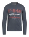 Aeronautica Militare Man T-shirt Charcoal Size S Cotton In Gray
