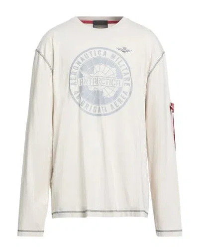 Aeronautica Militare Man T-shirt Cream Size 3xl Cotton In White