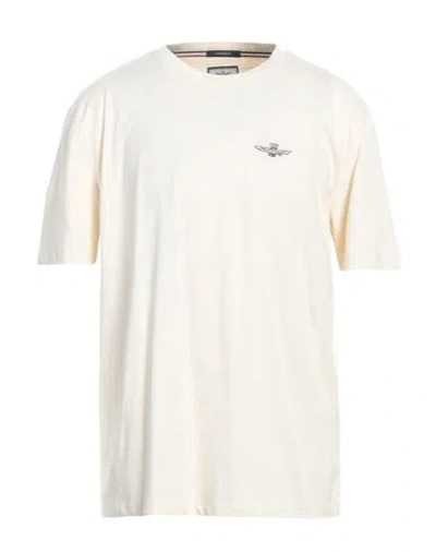 Aeronautica Militare Man T-shirt Cream Size Xl Cotton In White