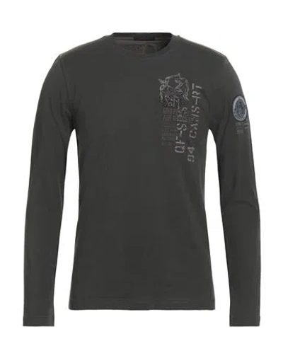 Aeronautica Militare Man T-shirt Dark Green Size Xl Cotton In Black