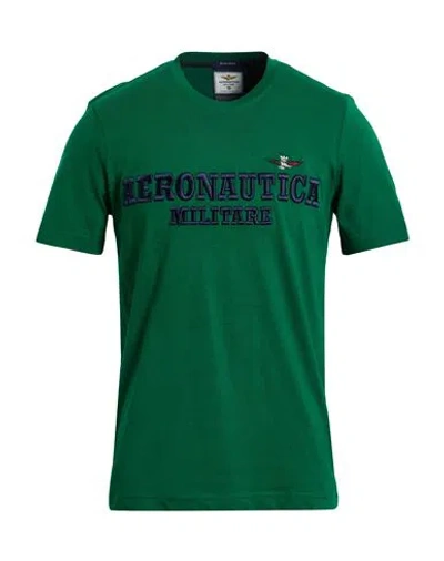 Aeronautica Militare Man T-shirt Green Size M Cotton