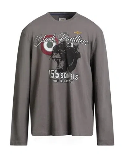 Aeronautica Militare Man T-shirt Grey Size 3xl Cotton In Gray