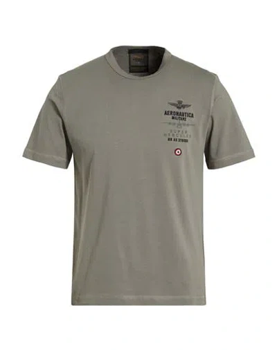 Aeronautica Militare Man T-shirt Grey Size S Cotton In Gray