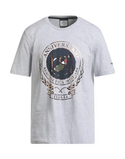 Aeronautica Militare Man T-shirt Grey Size Xl Cotton In Gray