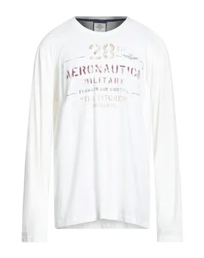 Aeronautica Militare Man T-shirt Ivory Size 3xl Cotton In White
