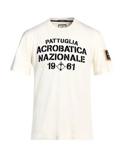 Aeronautica Militare Man T-shirt Ivory Size M Cotton In White