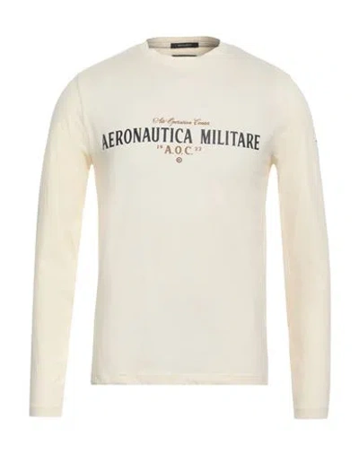 Aeronautica Militare Man T-shirt Ivory Size S Cotton In White
