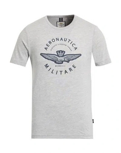 Aeronautica Militare Man T-shirt Light Grey Size S Cotton In Gray