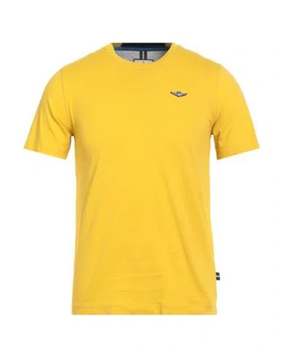 Aeronautica Militare Man T-shirt Marigold Size S Cotton In Yellow