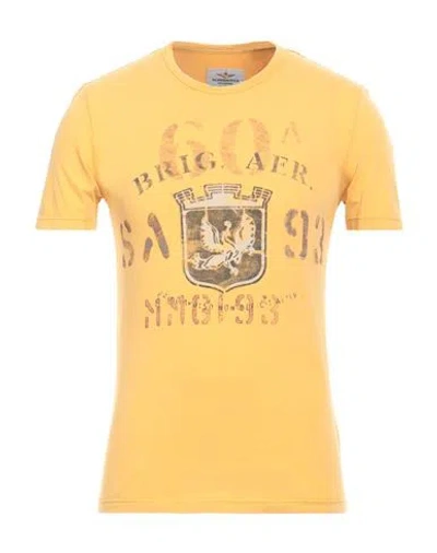 Aeronautica Militare Man T-shirt Marigold Size S Cotton In Yellow