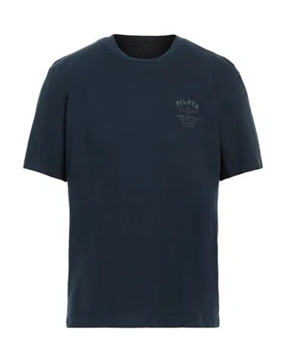Aeronautica Militare Man T-shirt Midnight Blue Size L Cotton