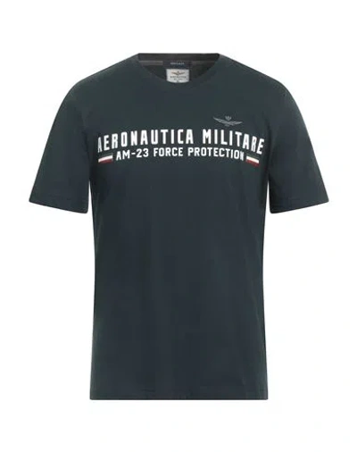 Aeronautica Militare Man T-shirt Midnight Blue Size L Cotton