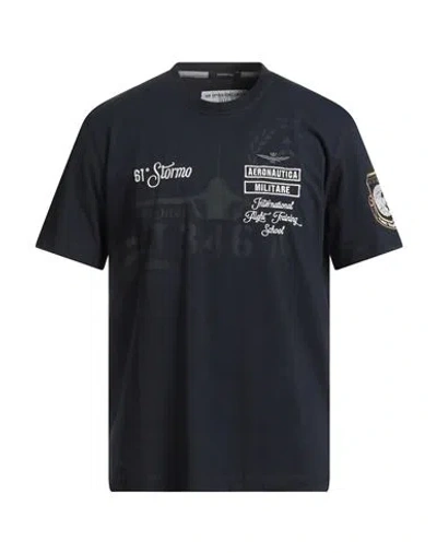Aeronautica Militare Man T-shirt Midnight Blue Size M Cotton