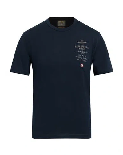 Aeronautica Militare Man T-shirt Midnight Blue Size S Cotton