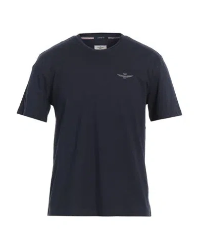 Aeronautica Militare Man T-shirt Midnight Blue Size Xxl Cotton