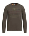 Aeronautica Militare Man T-shirt Military Green Size S Cotton In Brown