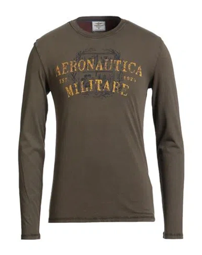 Aeronautica Militare Man T-shirt Military Green Size S Cotton