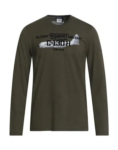 Aeronautica Militare Man T-shirt Military Green Size Xl Cotton