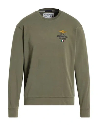 Aeronautica Militare Man T-shirt Military Green Size Xl Cotton In Gray
