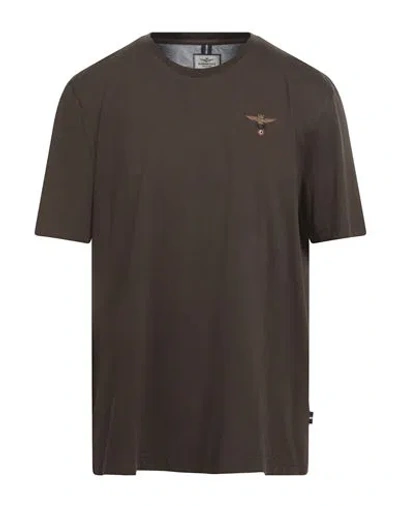 Aeronautica Militare Man T-shirt Military Green Size Xxl Cotton In Gray