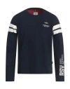 Aeronautica Militare Man T-shirt Navy Size Xxl Cotton, Elastane