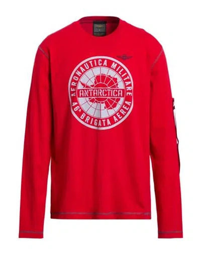 Aeronautica Militare Man T-shirt Red Size 3xl Cotton