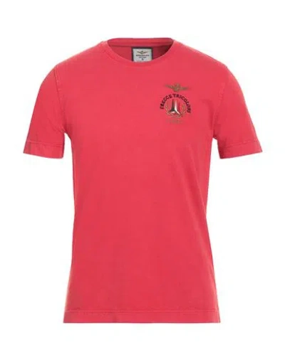 Aeronautica Militare Man T-shirt Red Size M Cotton