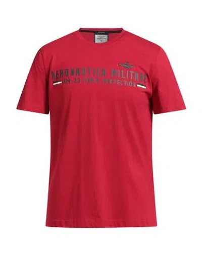 Aeronautica Militare Man T-shirt Red Size Xl Cotton
