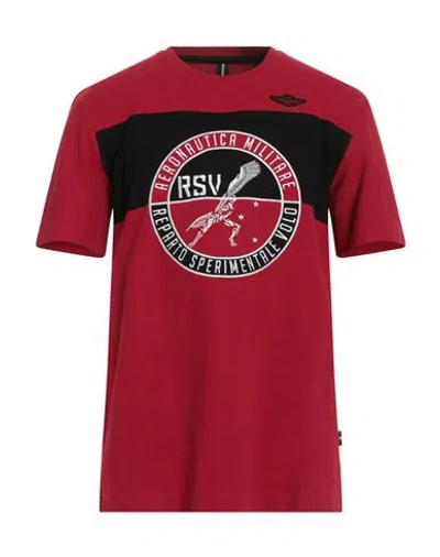 Aeronautica Militare Man T-shirt Red Size Xl Cotton, Elastane