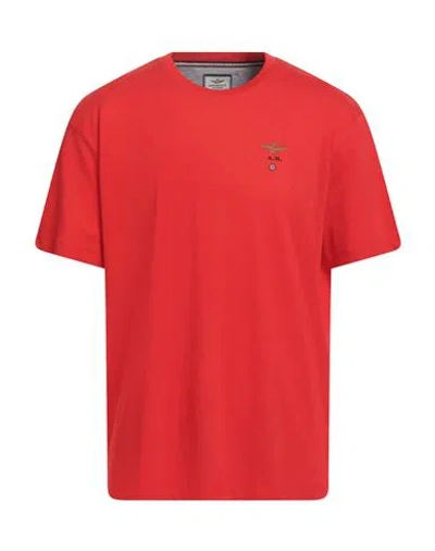 Aeronautica Militare Man T-shirt Red Size Xxl Cotton