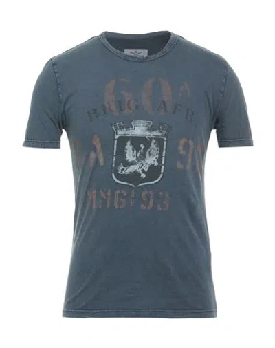 Aeronautica Militare Man T-shirt Slate Blue Size S Cotton